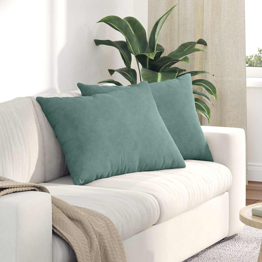 Sofakissen 2 pcs Meergrün 70 x 50 cm Cordstoff