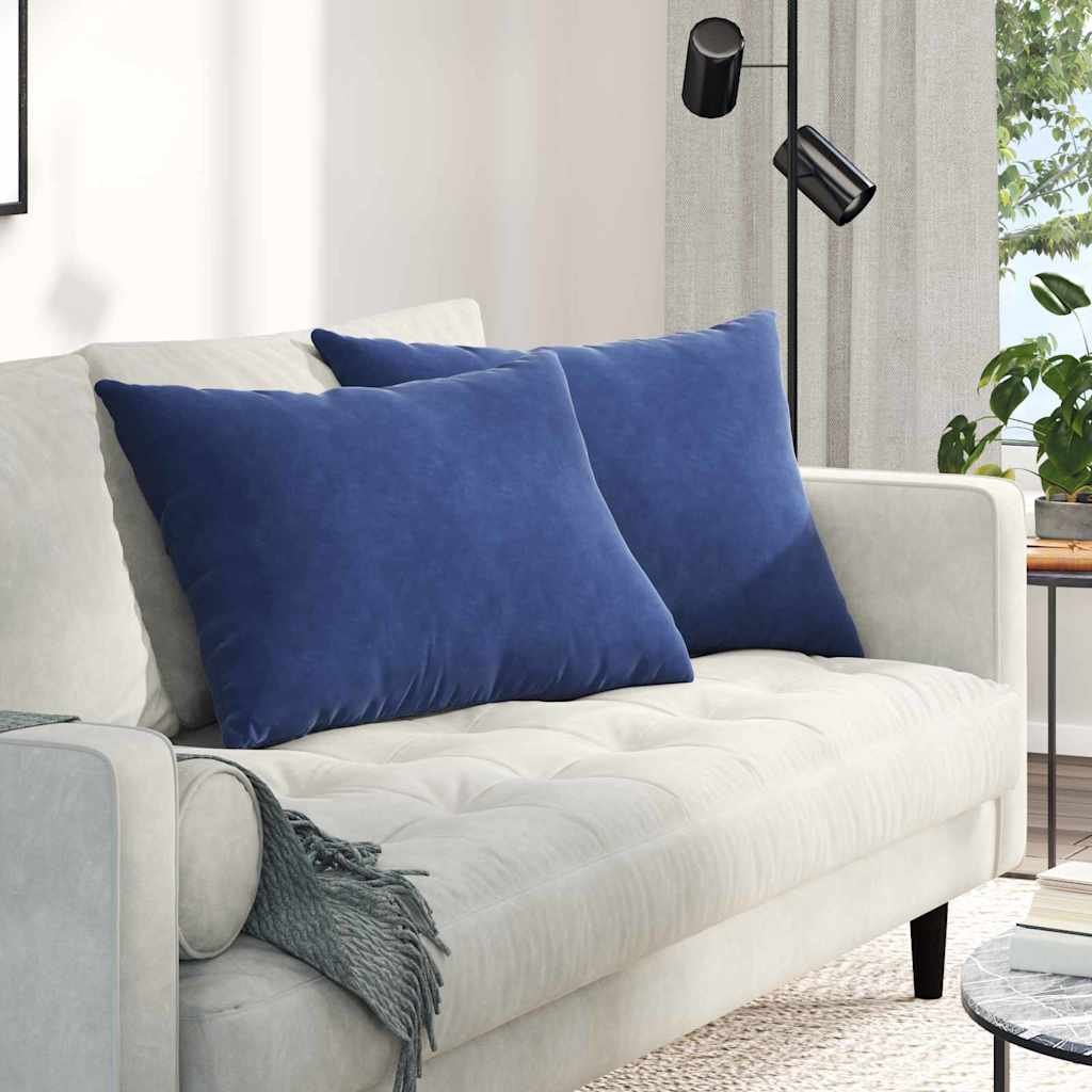 Sofakissen 2 pcs Polizeiblau 70 x 50 cm Cordstoff