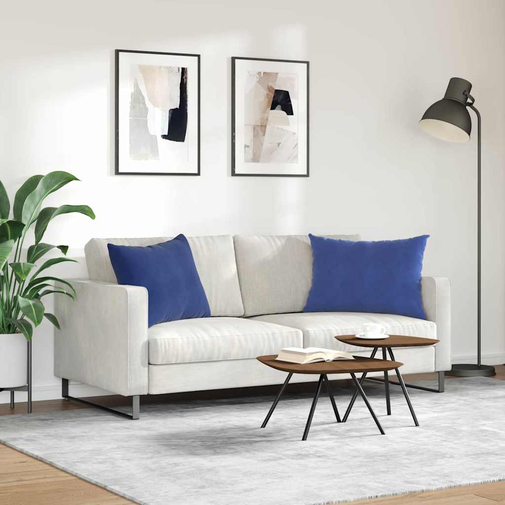 Sofakissen 2 pcs Polizeiblau 70 x 50 cm Cordstoff