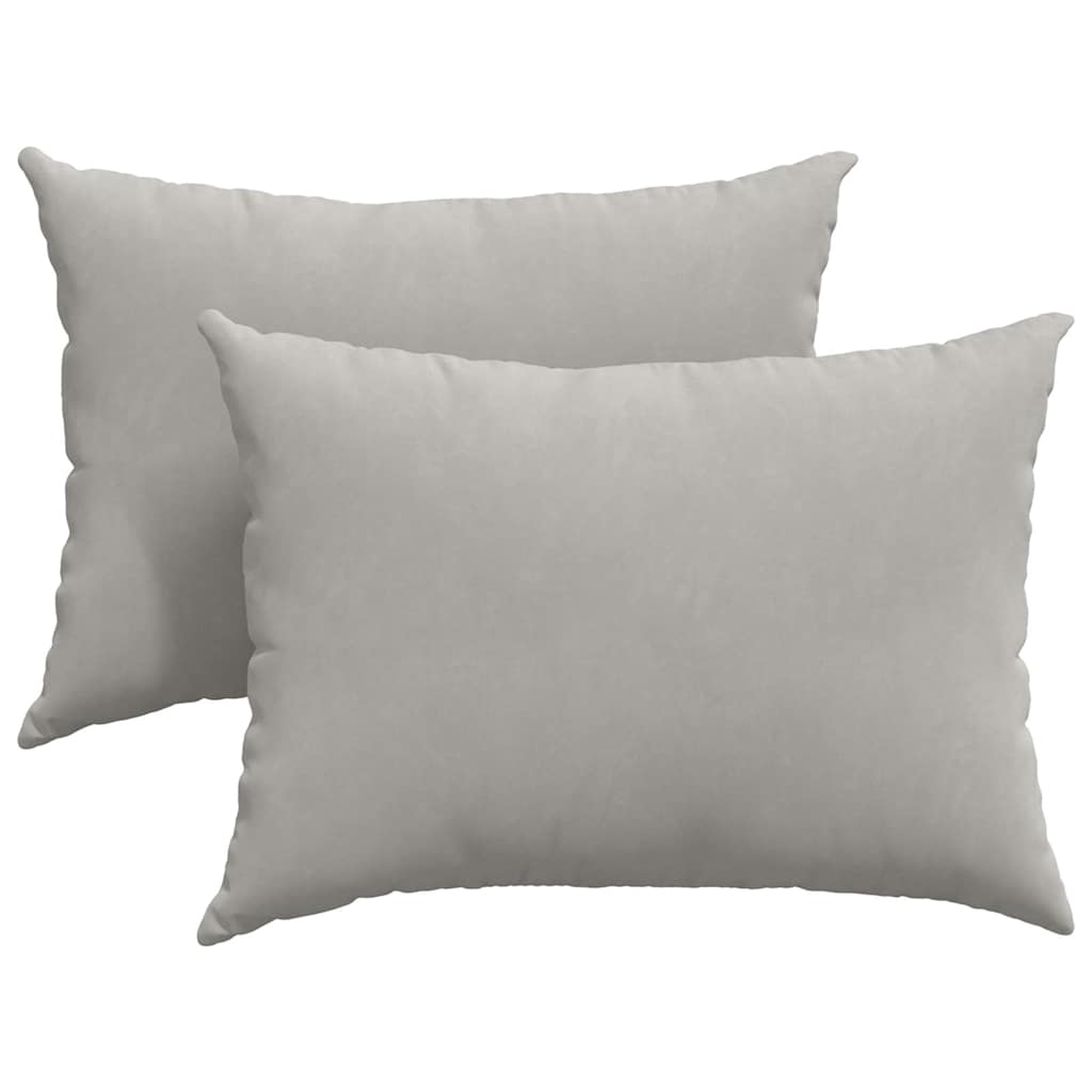 Sofakissen 2 Stk. Stoff Hellgrau 70 x 50 cm