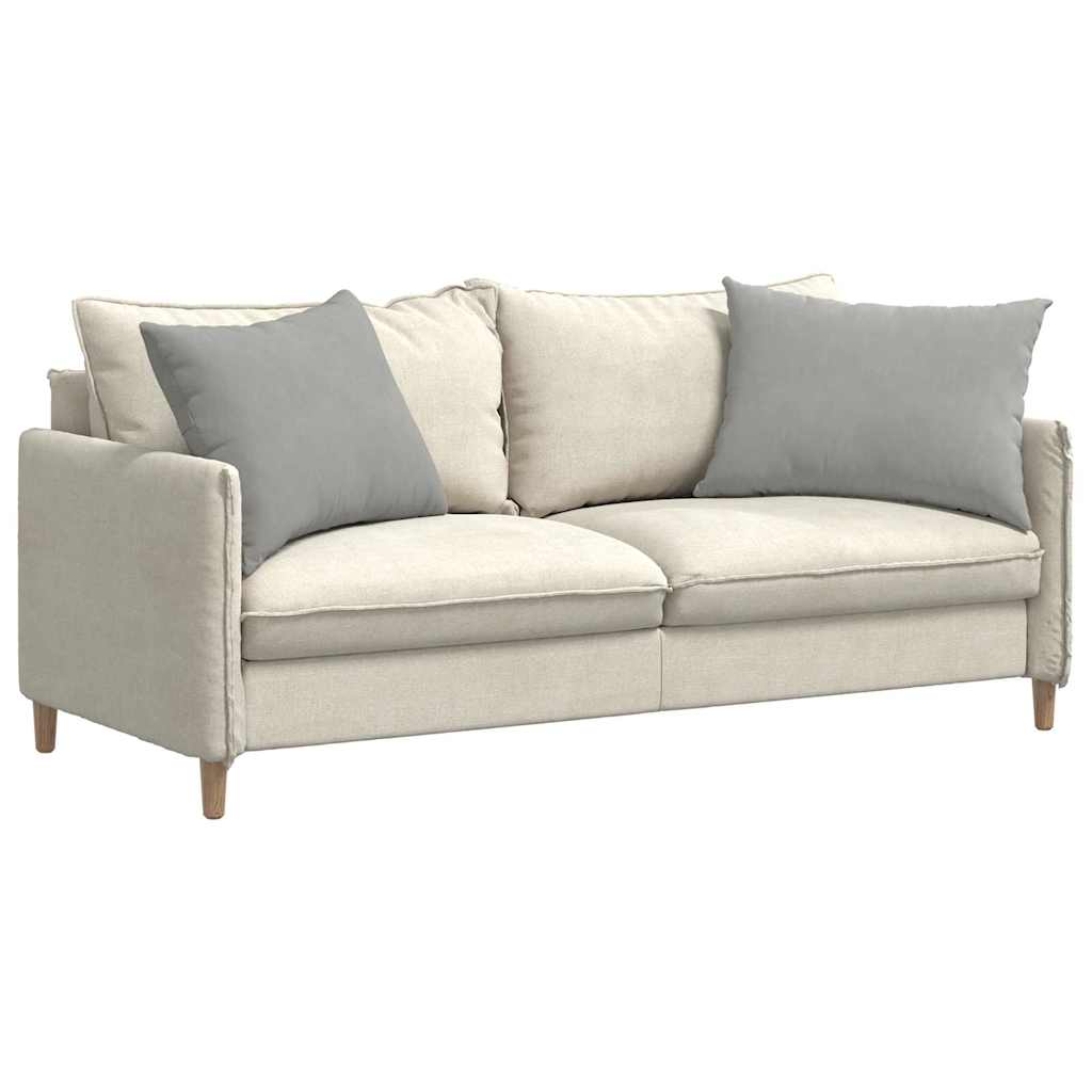 Sofakissen 2 Stk. Stoff Hellgrau 70 x 50 cm