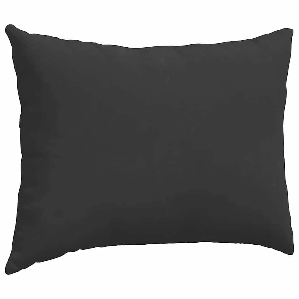 Sofakissen 2 Stk. Stoff Schwarz 70 x 50 cm