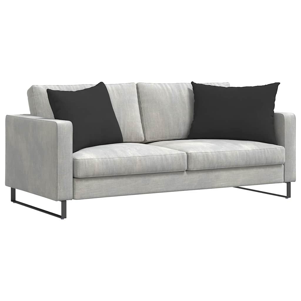 Sofakissen 2 Stk. Stoff Schwarz 70 x 50 cm