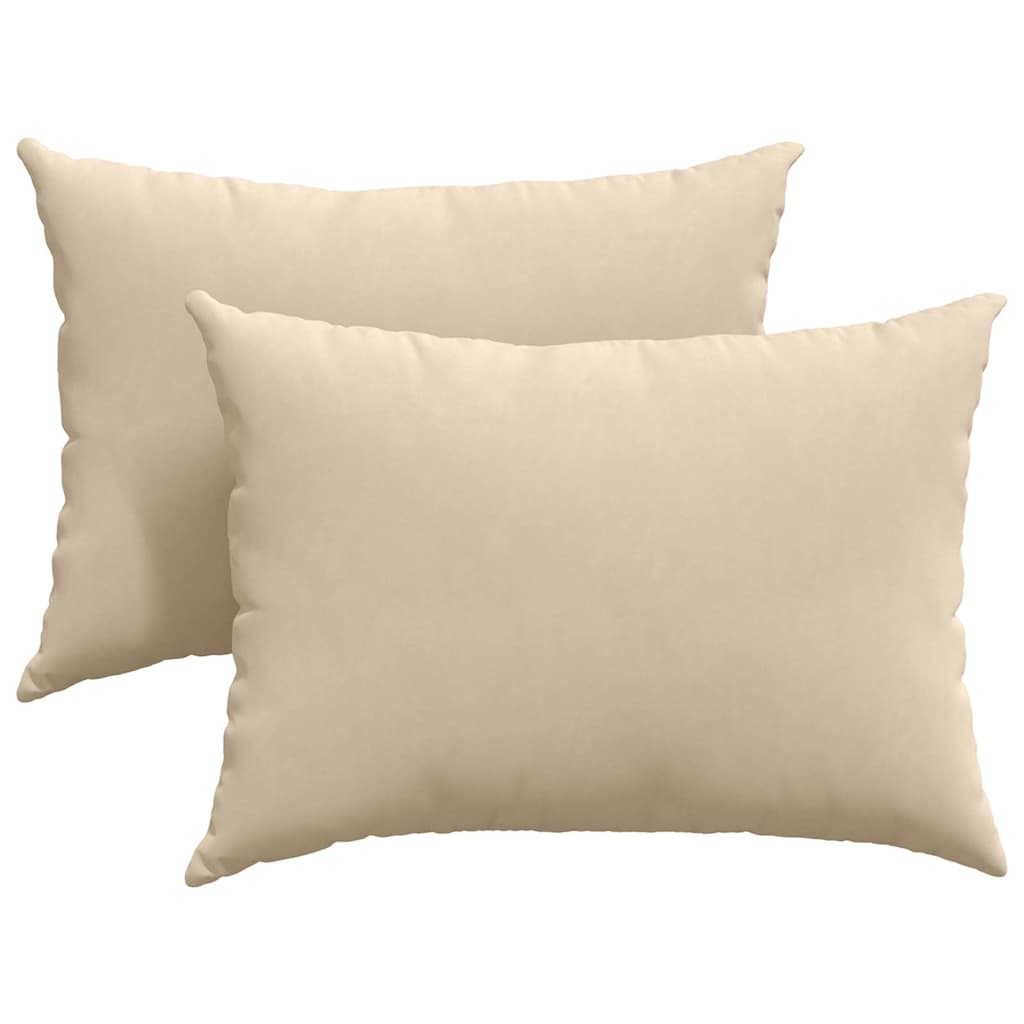 Sofakissen 2 Stk. Stoff Creme 70 x 50 cm
