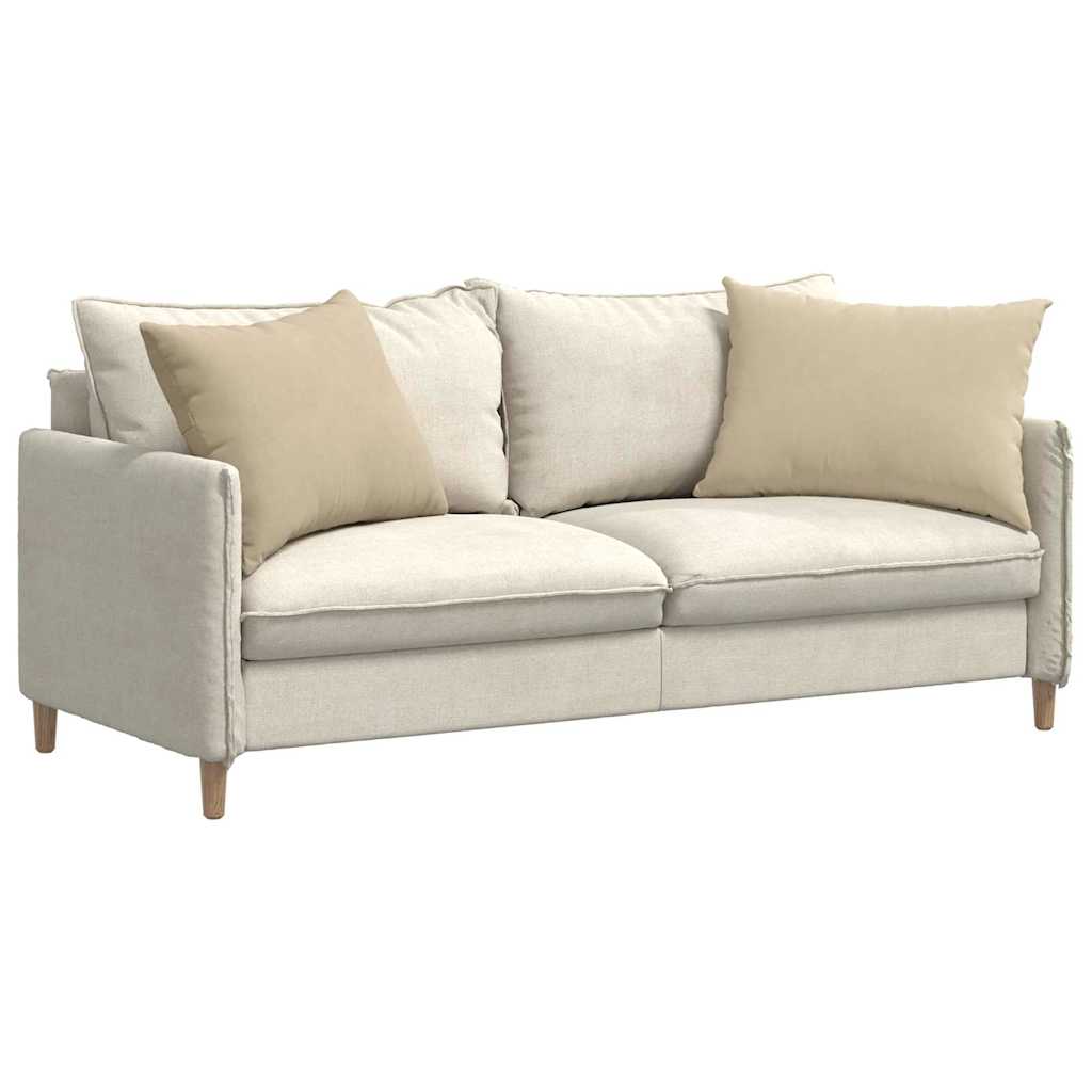 Sofakissen 2 Stk. Stoff Creme 70 x 50 cm