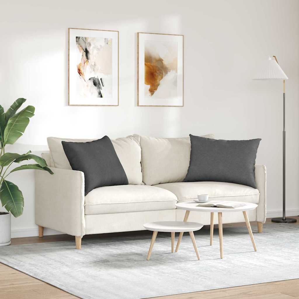 Sofakissen 2 pcs Dunkelgrau 70 x 50 cm Cordstoff