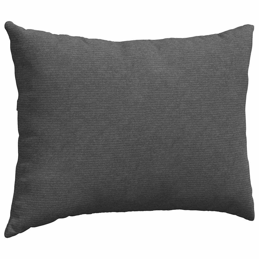 Sofakissen 2 pcs Dunkelgrau 70 x 50 cm Cordstoff