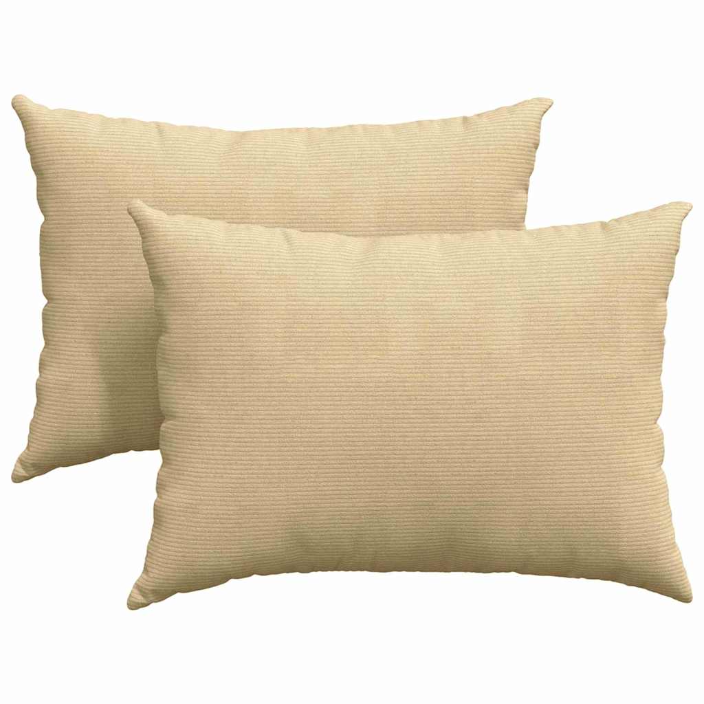 Sofakissen 2 pcs Grau-Grün 70 x 50 cm Cordstoff