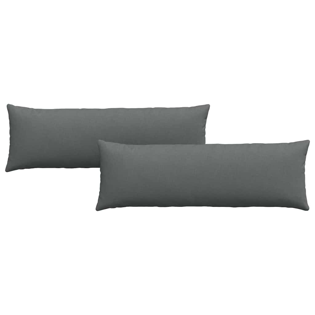 Sofakissen 2 stk. Stoff Dunkelgrau 120 x 40 cm