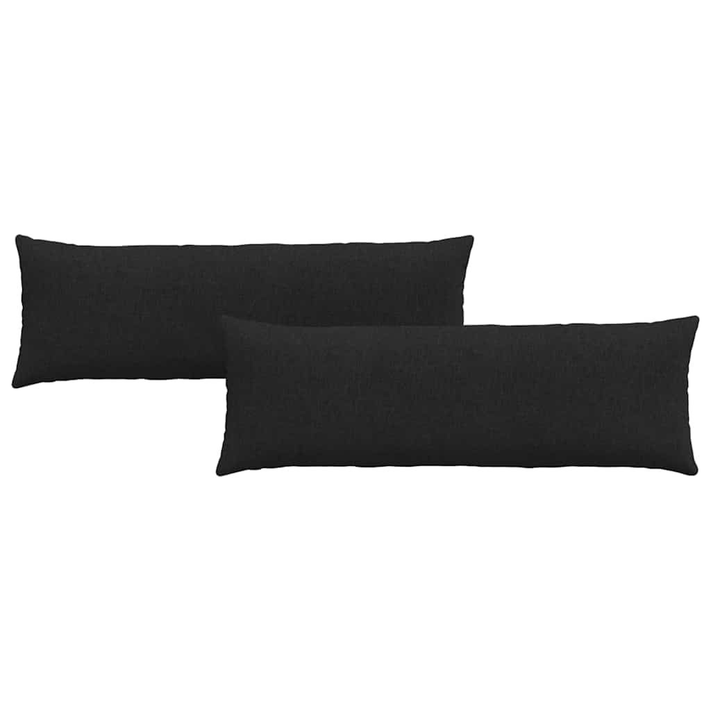 Sofakissen 2 stk. Stoff Schwarz 120 x 40 cm