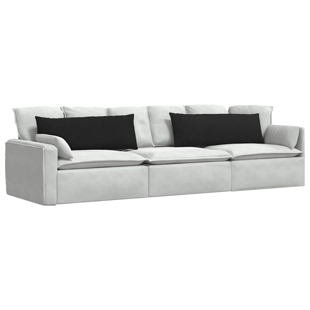 Sofakissen 2 stk. Stoff Schwarz 120 x 40 cm