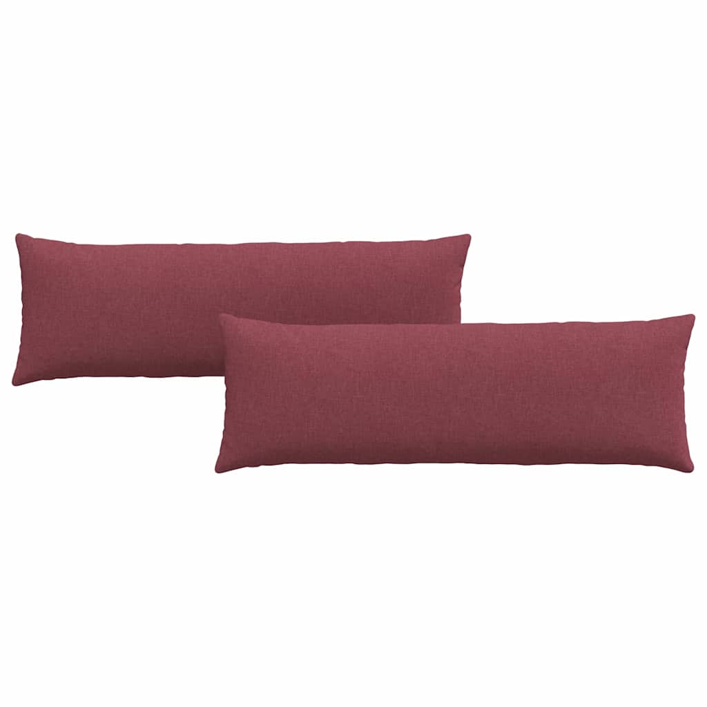 Sofakissen 2 stk. Stoff Weinrot 120 x 40 cm