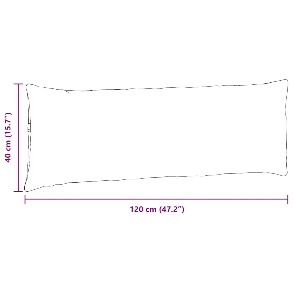 Sofakissen 2 stk. Stoff Weinrot 120 x 40 cm