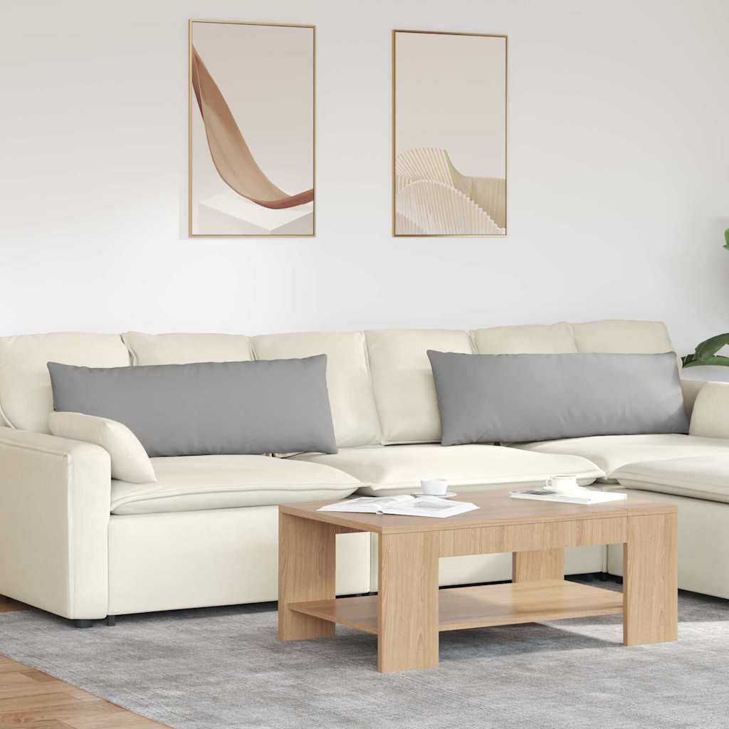 Sofakissen 2 stk. Stoff Wolkengrau 120 x 40 cm