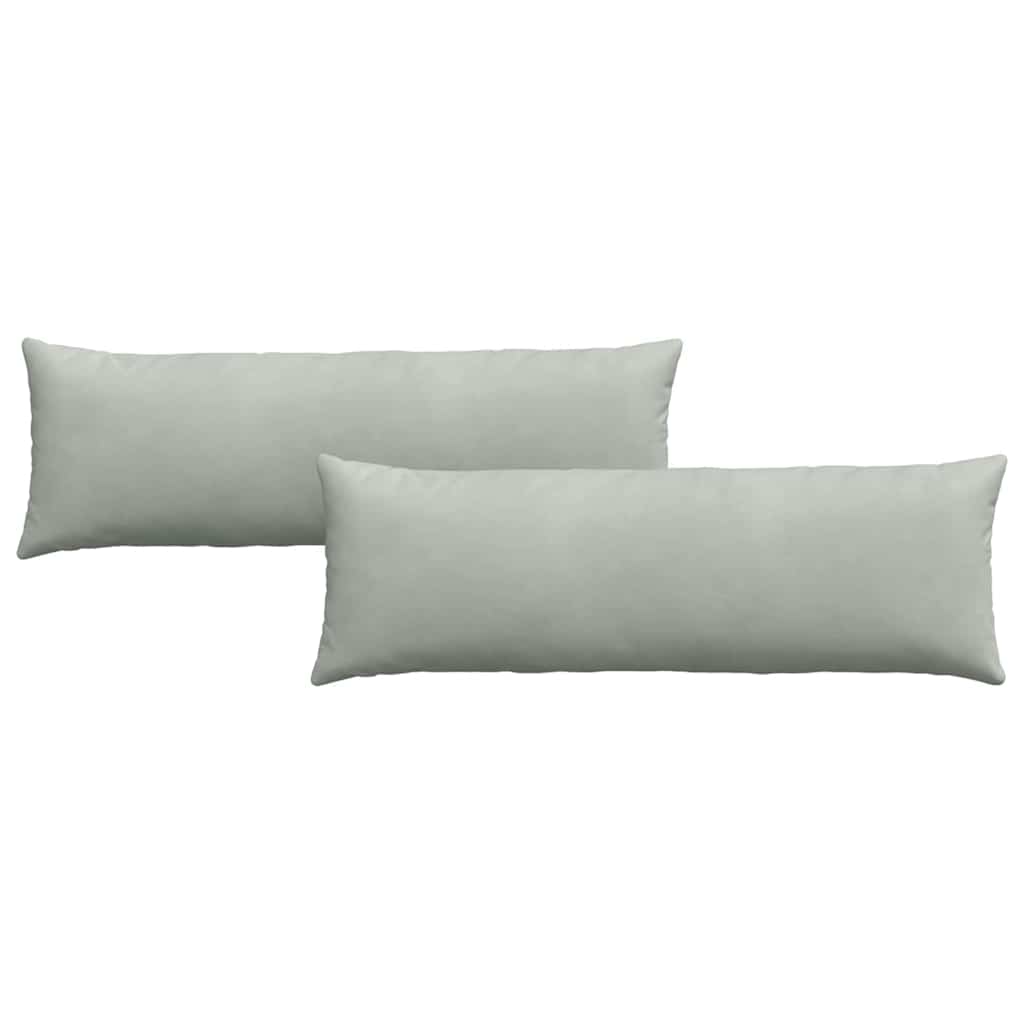 Sofakissen 2 pcs Hellgrau 120 x 40 cm Cordstoff