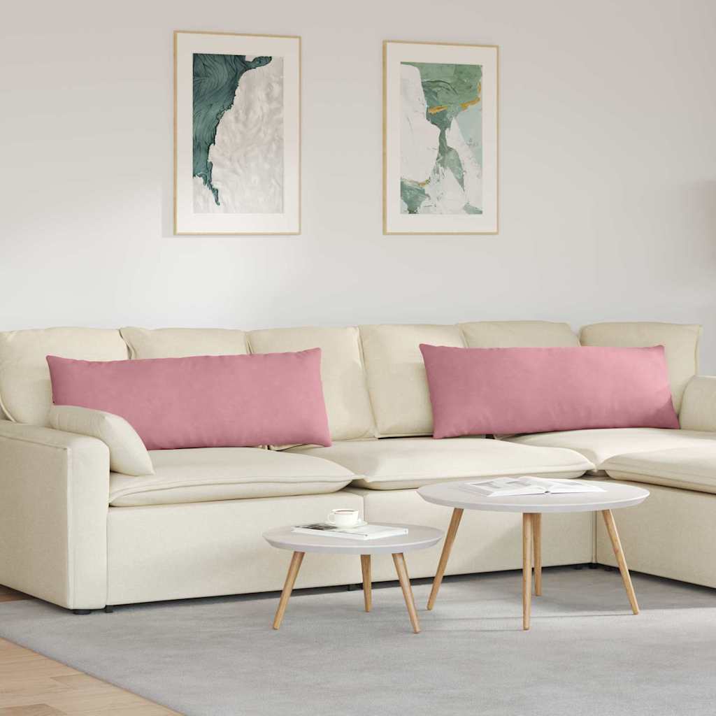 Sofakissen 2 pcs Rosa 120 x 40 cm Cordstoff
