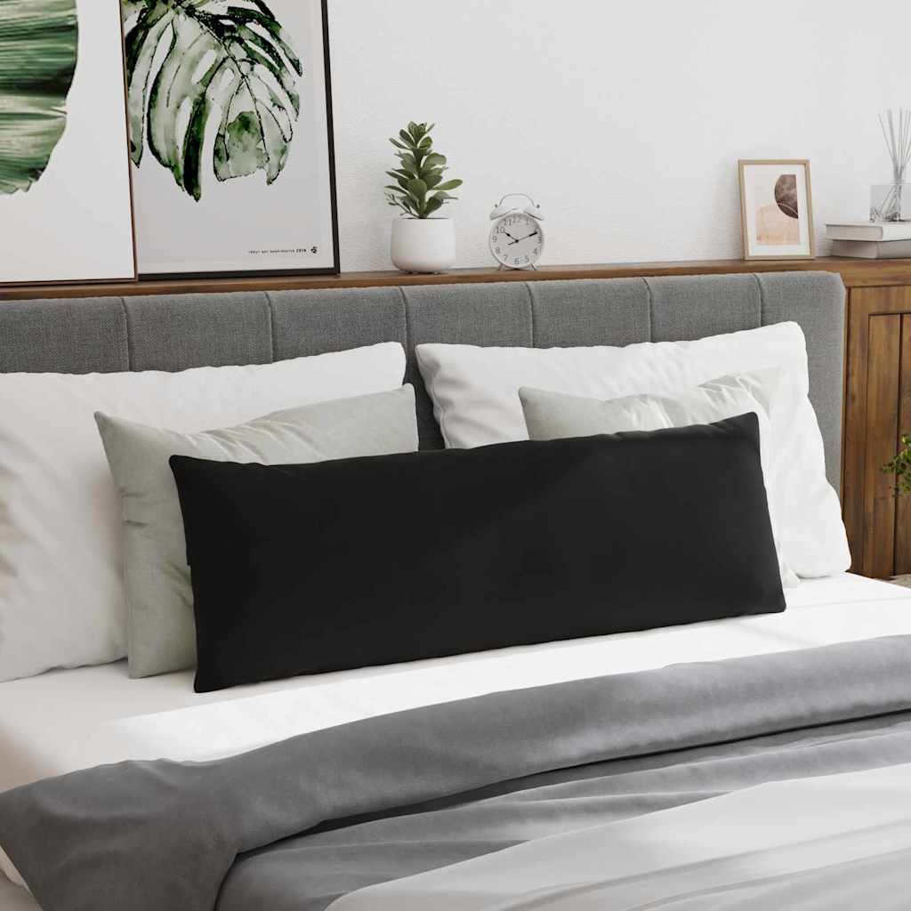 Sofakissen 2 pcs Schwarz 120 x 40 cm Cordstoff