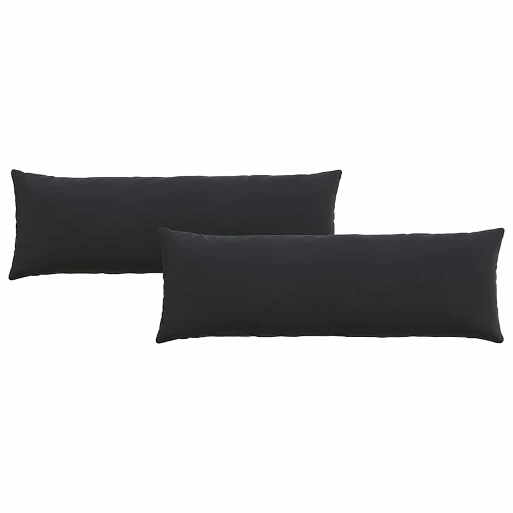 Sofakissen 2 pcs Schwarz 120 x 40 cm Cordstoff