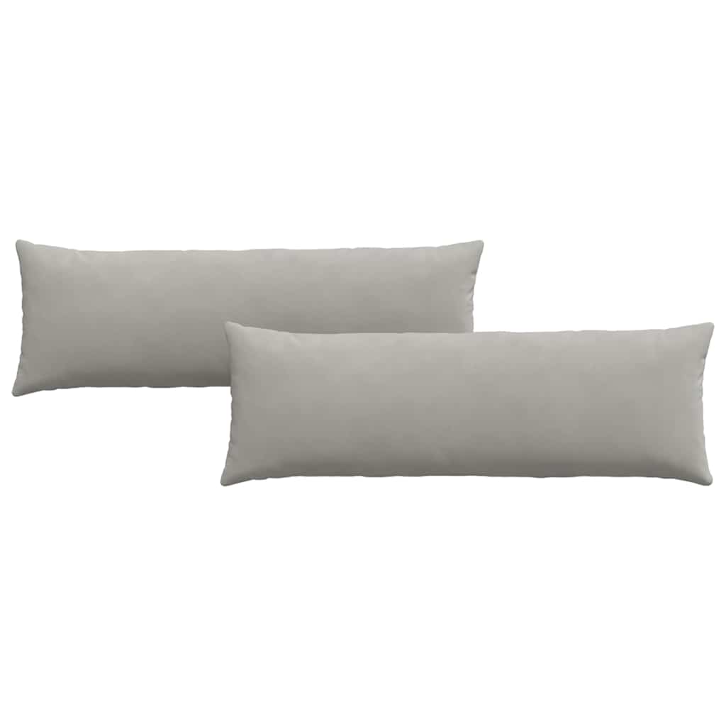 Sofakissen 2 Stk. Stoff Hellgrau 120 x 40 cm