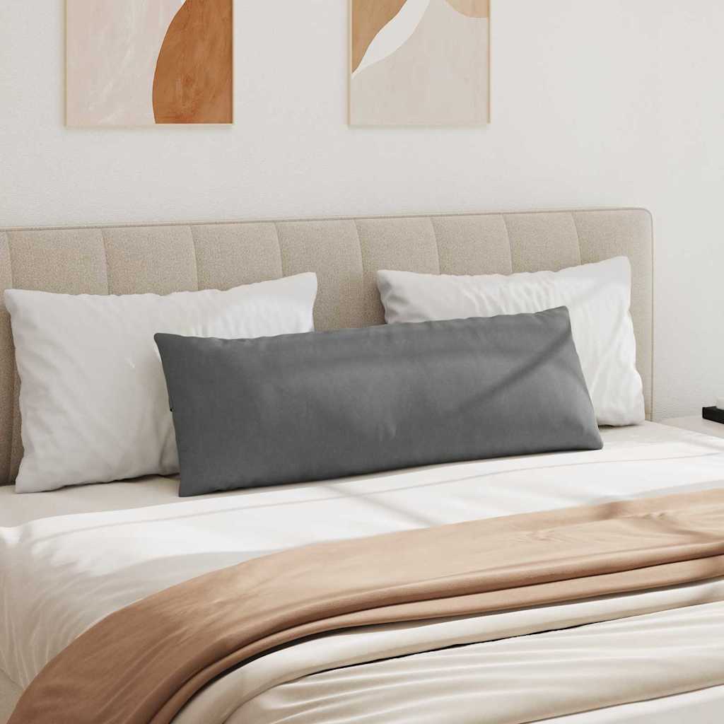 Sofakissen 2 Stk. Stoff Dunkelgrau 120 x 40 cm