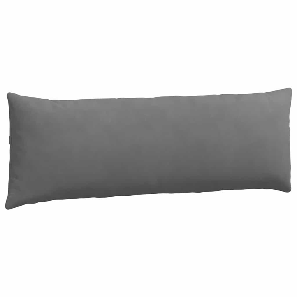 Sofakissen 2 Stk. Stoff Dunkelgrau 120 x 40 cm