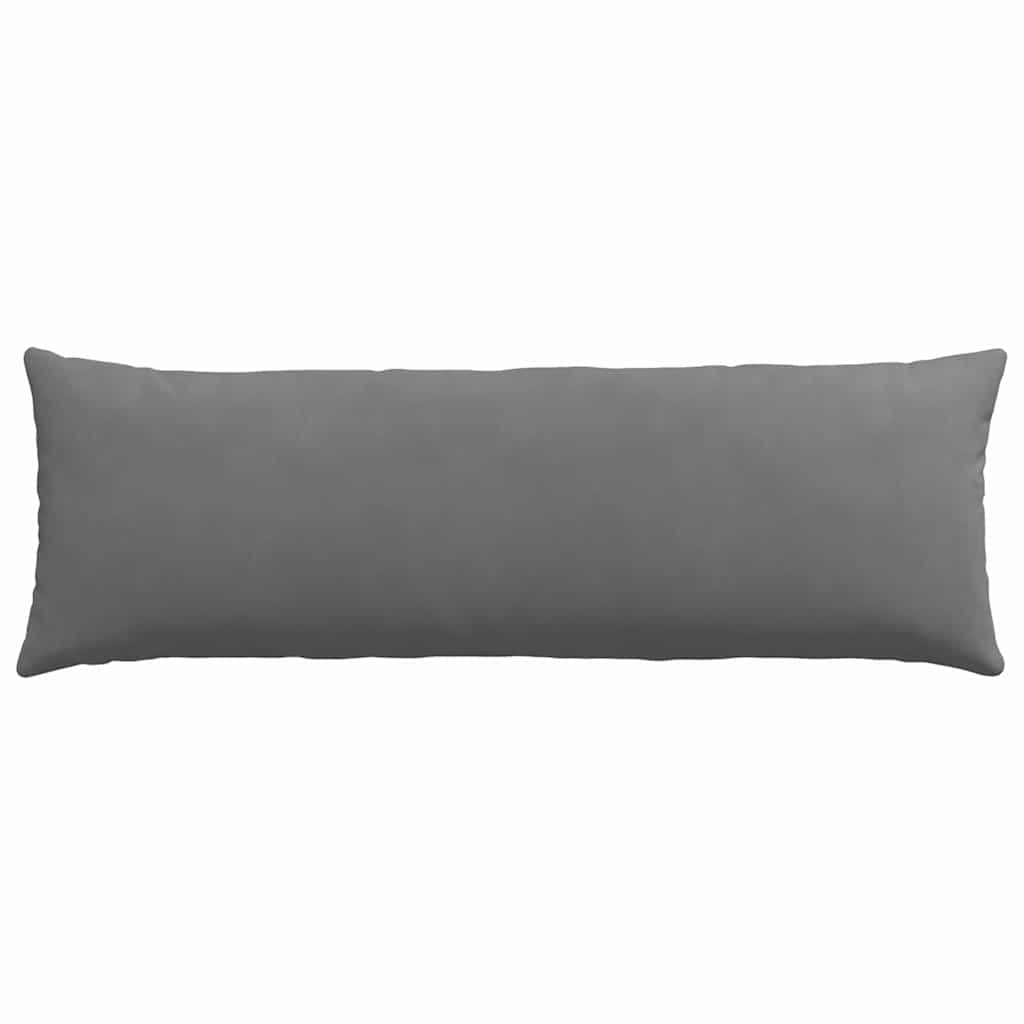 Sofakissen 2 Stk. Stoff Dunkelgrau 120 x 40 cm
