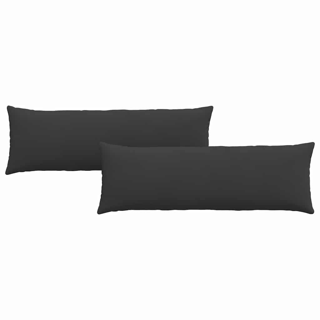 Sofakissen 2 Stk. Stoff Schwarz 120 x 40 cm
