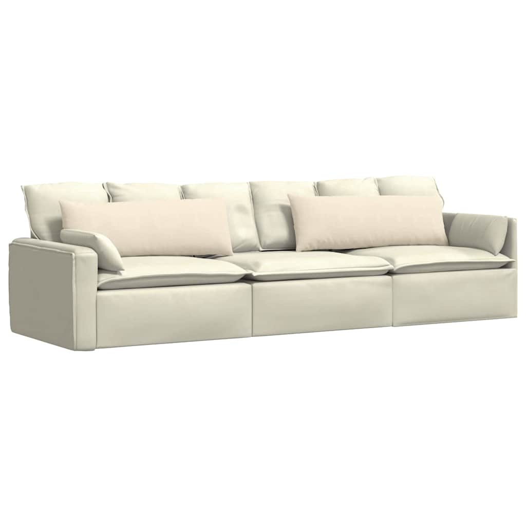 Sofakissen 2 pcs Creme 120 x 40 cm Cordstoff