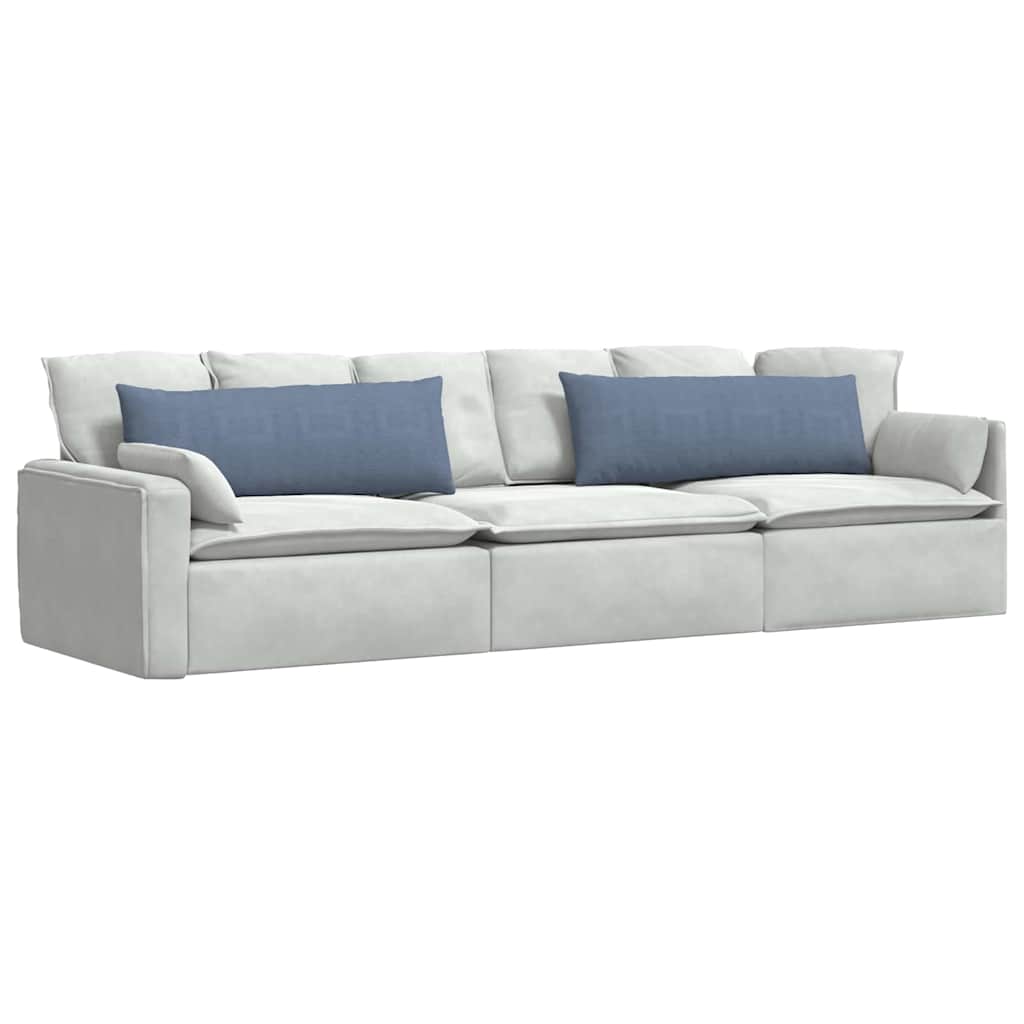 Sofakissen 2 pcs Blau 120 x 40 cm Cordstoff