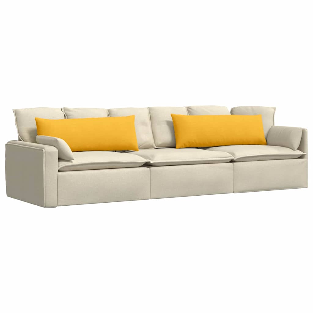 Sofakissen 2 pcs Helles Gelb 120 x 40 cm Cordstoff