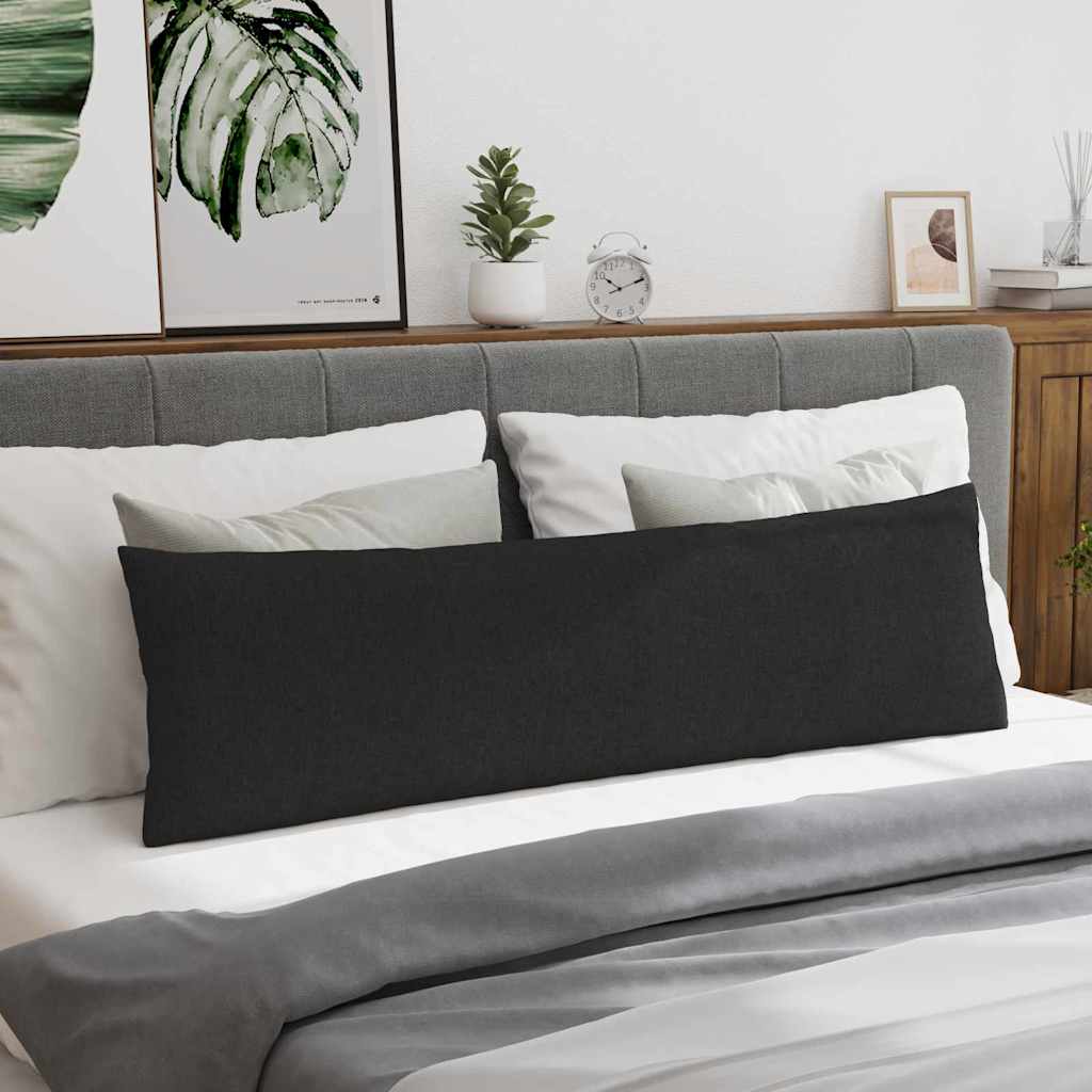 Sofakissen 2 stk. Stoff Schwarz 145 x 40 cm