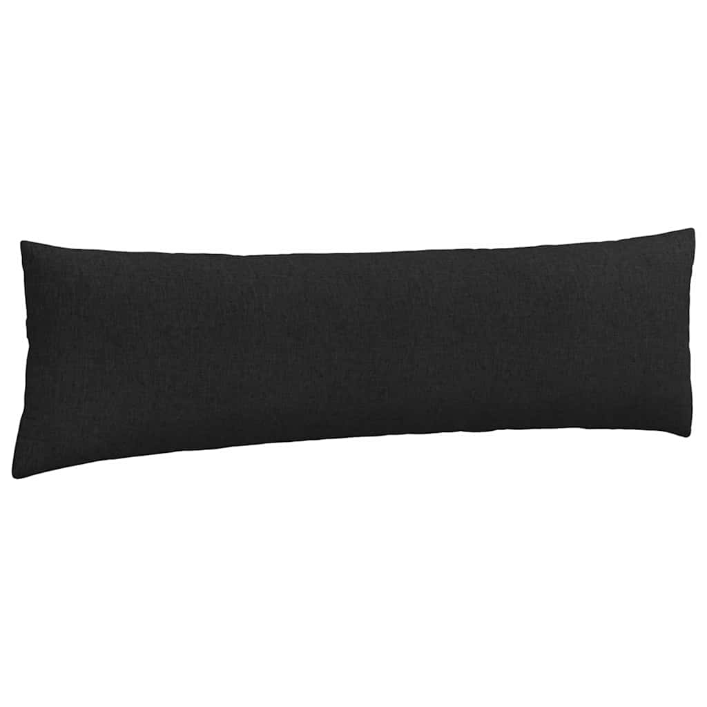 Sofakissen 2 stk. Stoff Schwarz 145 x 40 cm