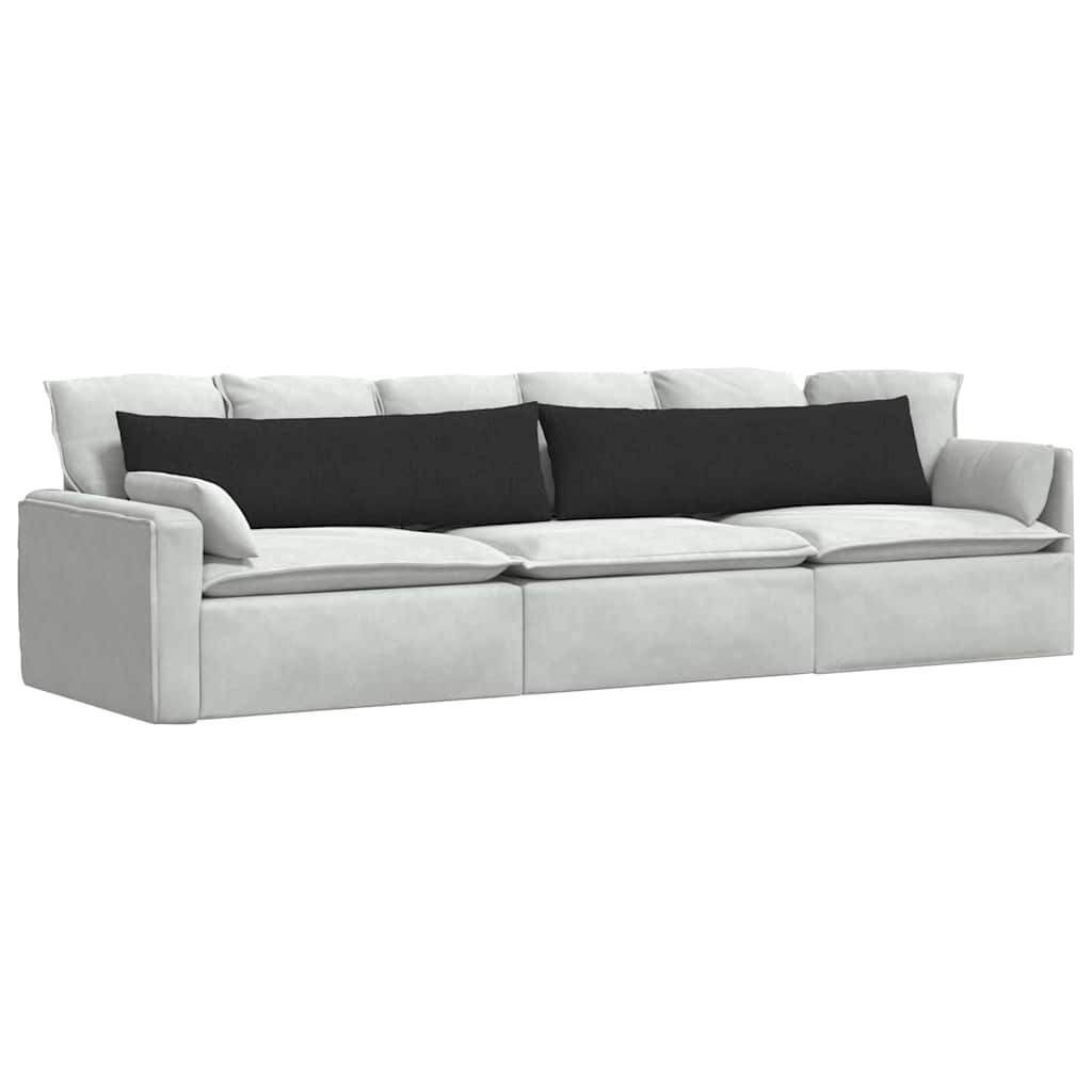 Sofakissen 2 stk. Stoff Schwarz 145 x 40 cm