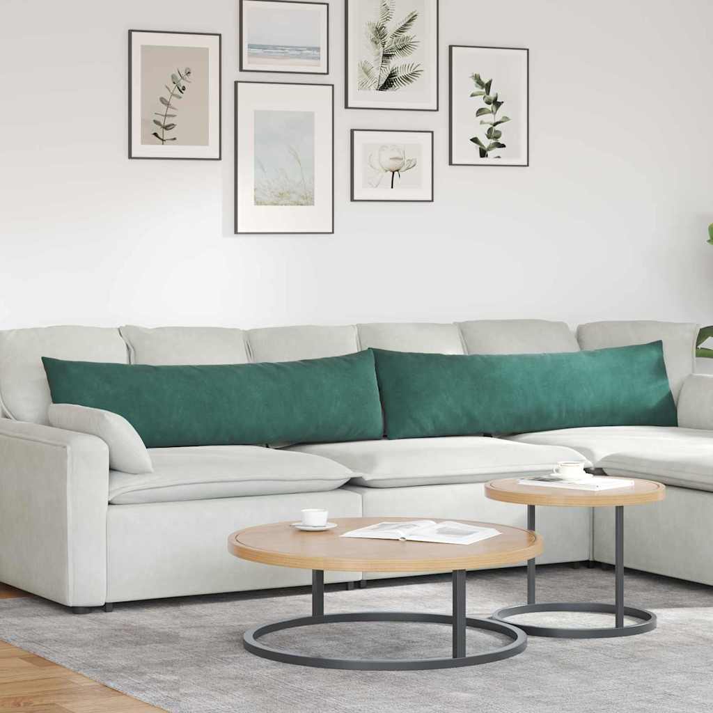 Sofakissen 2 pcs Dunkelgrün 145 x 40 cm Cordstoff