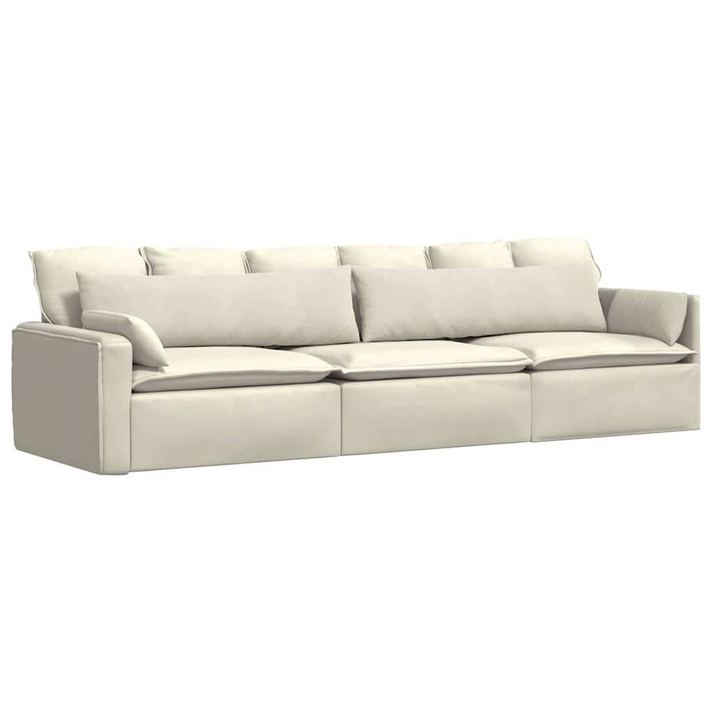 Sofakissen 2 pcs Creme 145 x 40 cm Cordstoff