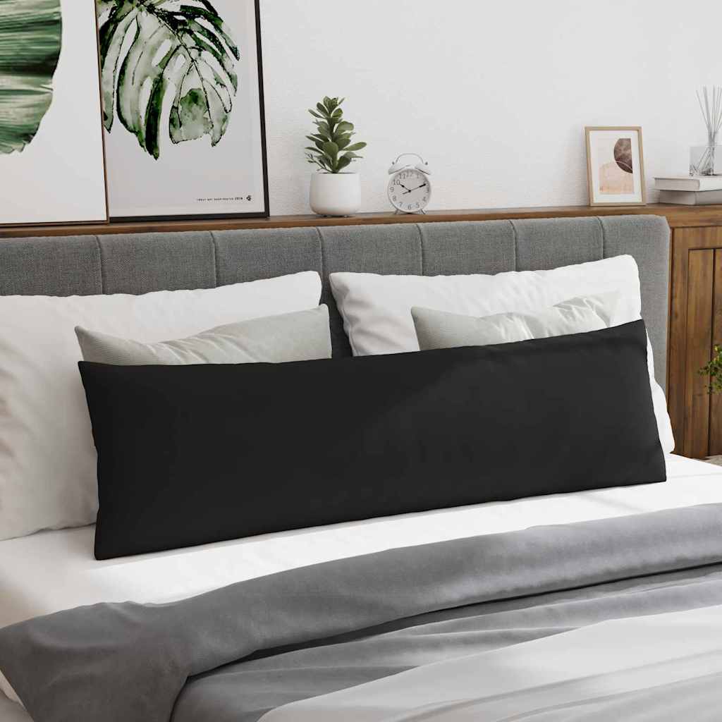Sofakissen 2 Stk. Stoff Schwarz 145 x 40 cm