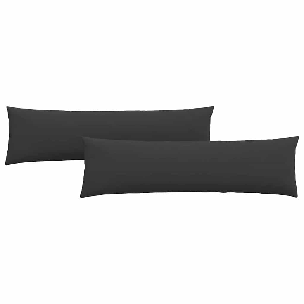 Sofakissen 2 Stk. Stoff Schwarz 145 x 40 cm