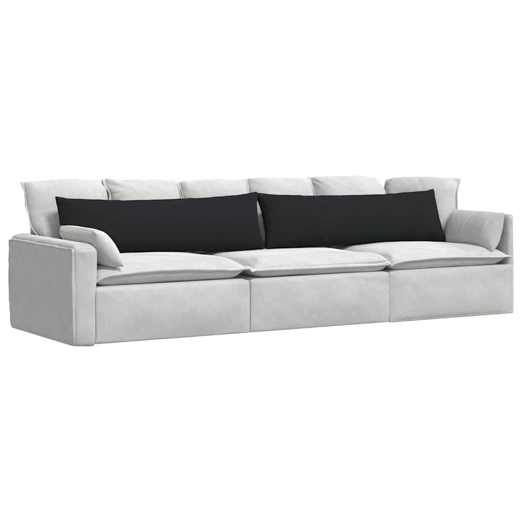 Sofakissen 2 Stk. Stoff Schwarz 145 x 40 cm