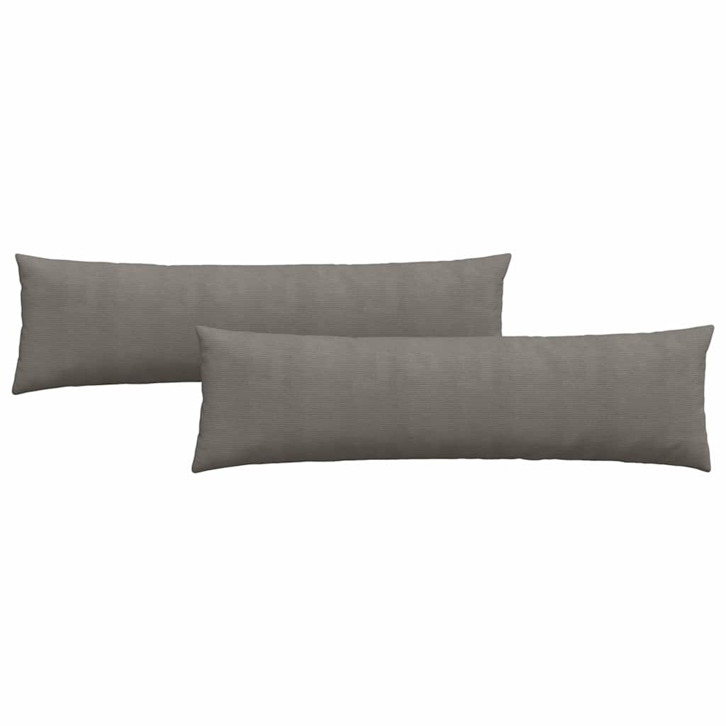 Sofakissen 2 pcs Hellgrau 145 x 40 cm Cordstoff