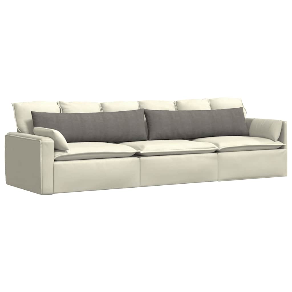 Sofakissen 2 pcs Hellgrau 145 x 40 cm Cordstoff