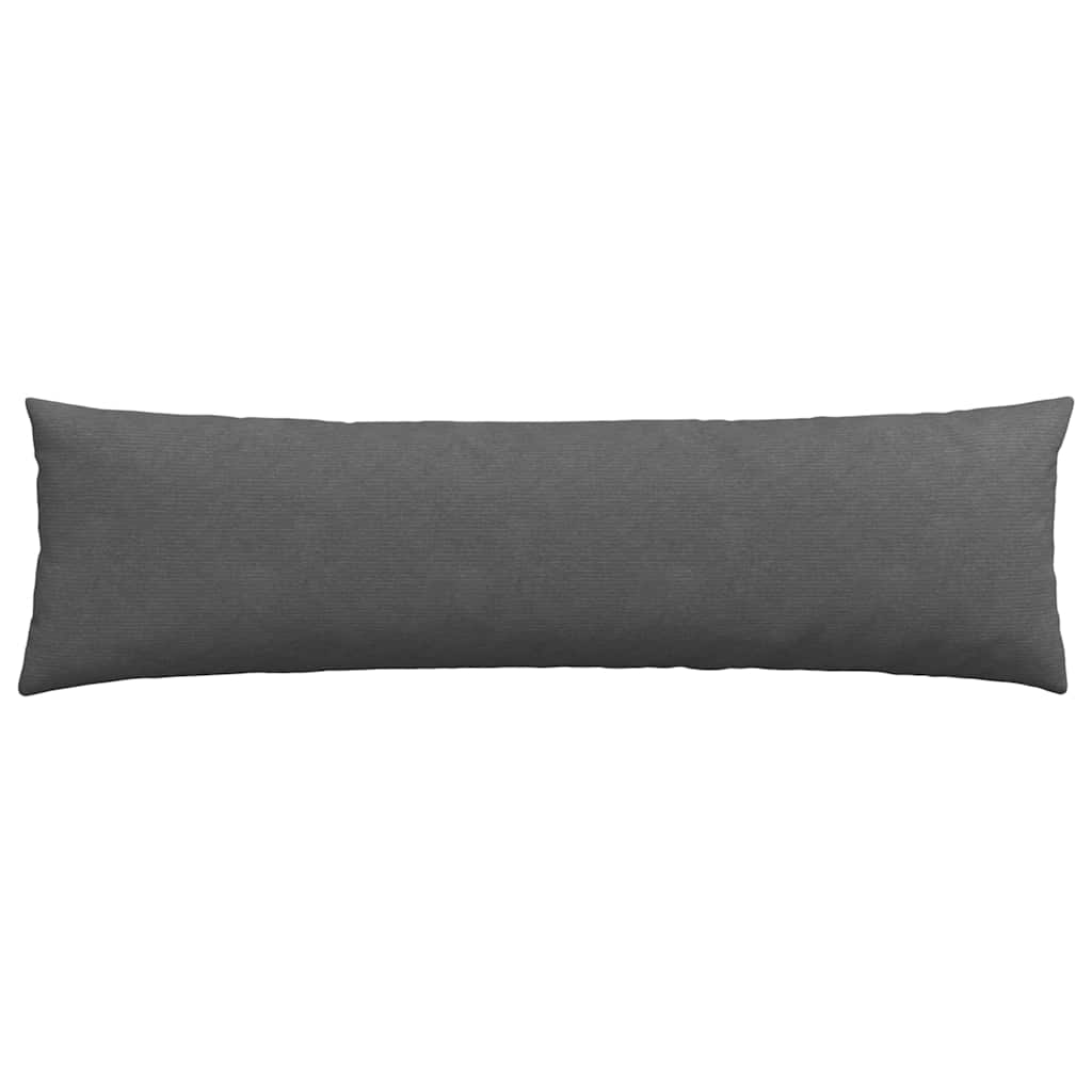 Sofakissen 2 pcs Dunkelgrau 145 x 40 cm Cordstoff