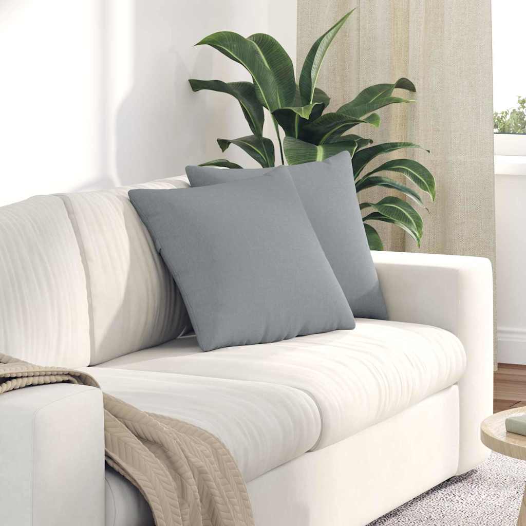 Sofakissen 2 stk. Stoff Hellgrau 45 x 45 cm