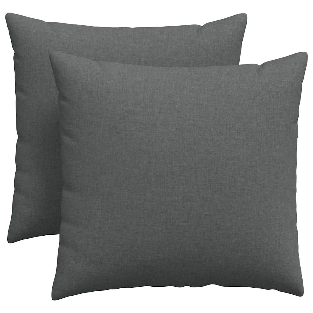 Sofakissen 2 stk. Stoff Dunkelgrau 45 x 45 cm
