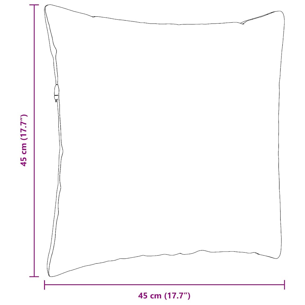 Sofakissen 2 stk. Stoff Dunkelgrau 45 x 45 cm