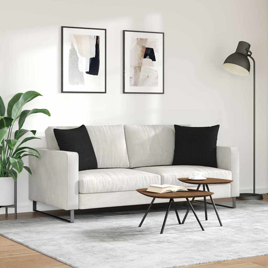 Sofakissen 2 stk. Stoff Schwarz 45 x 45 cm