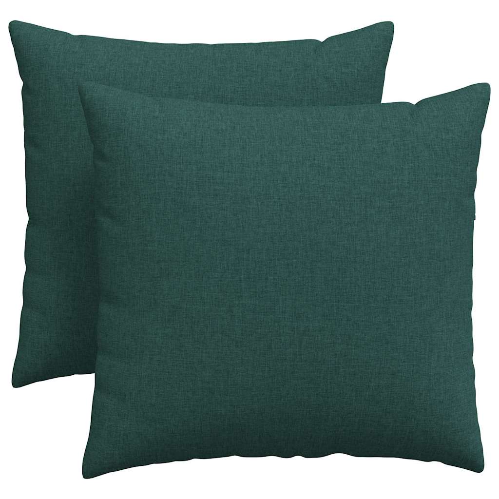 Sofakissen 2 stk. Stoff Dunkelgrün 45 x 45 cm