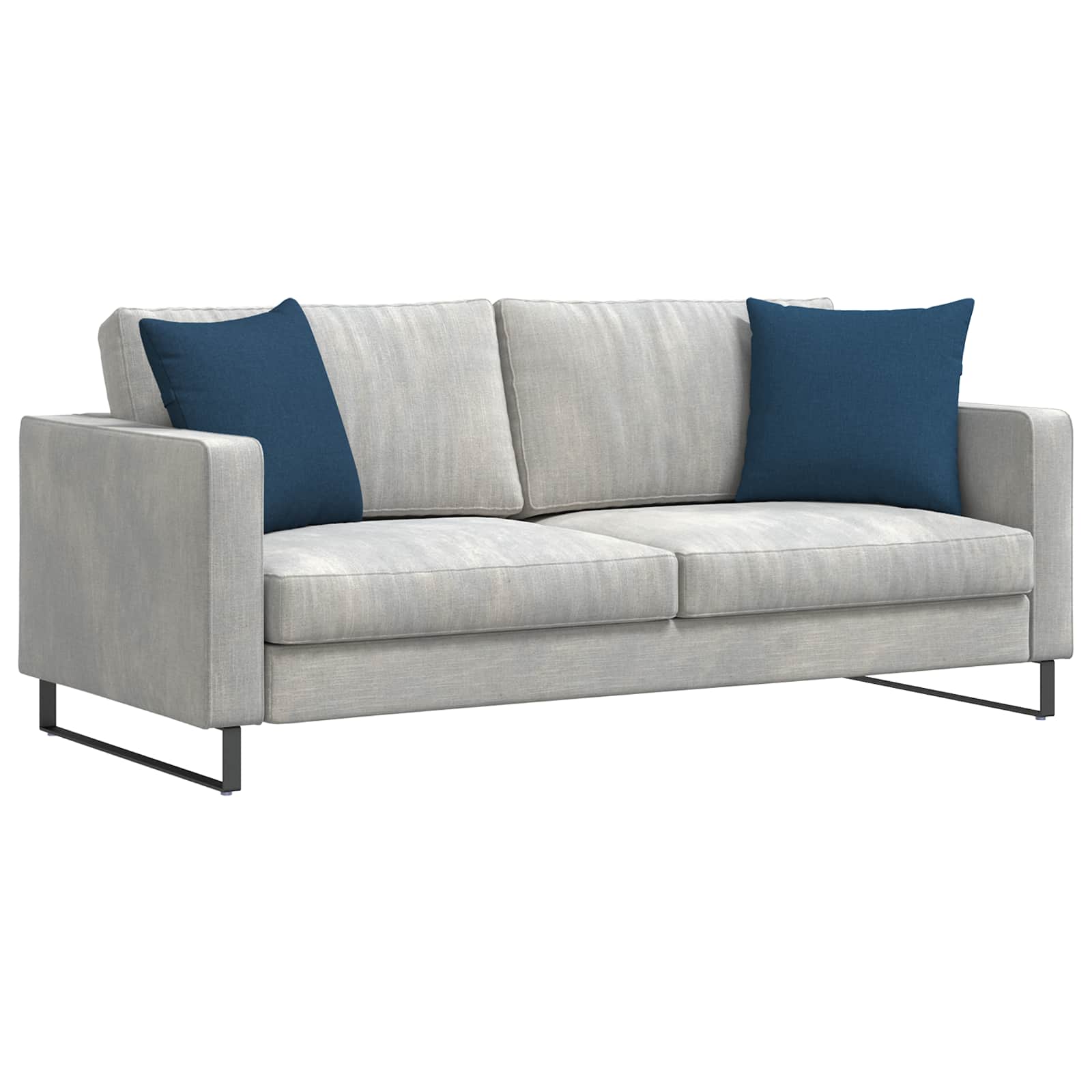 Sofakissen 2 stk. Stoff Blau 45 x 45 cm