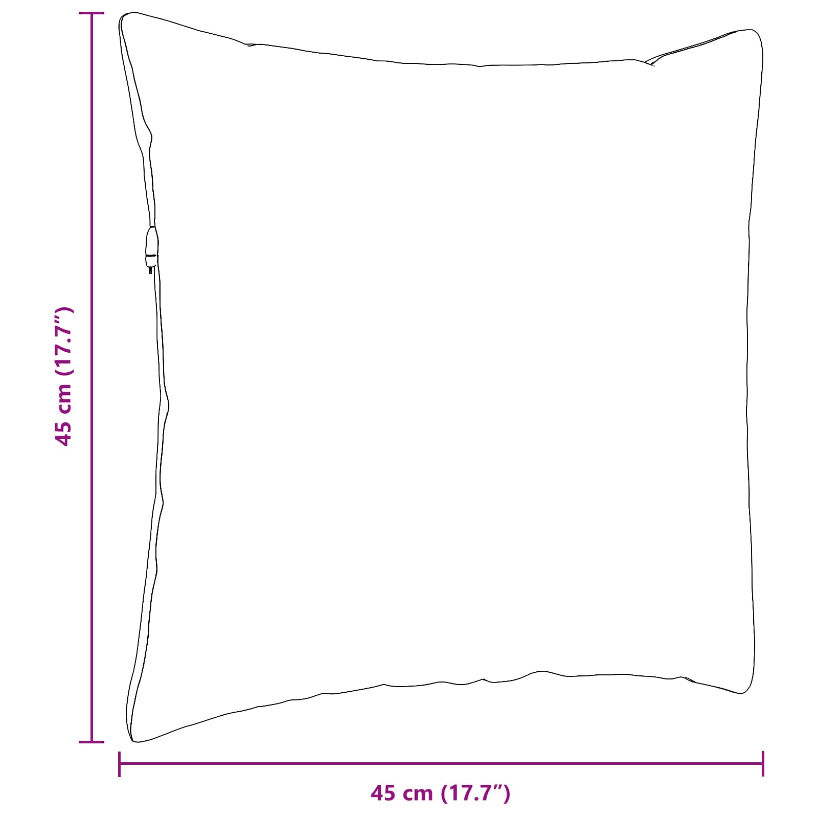 Sofakissen 2 stk. Stoff Blau 45 x 45 cm