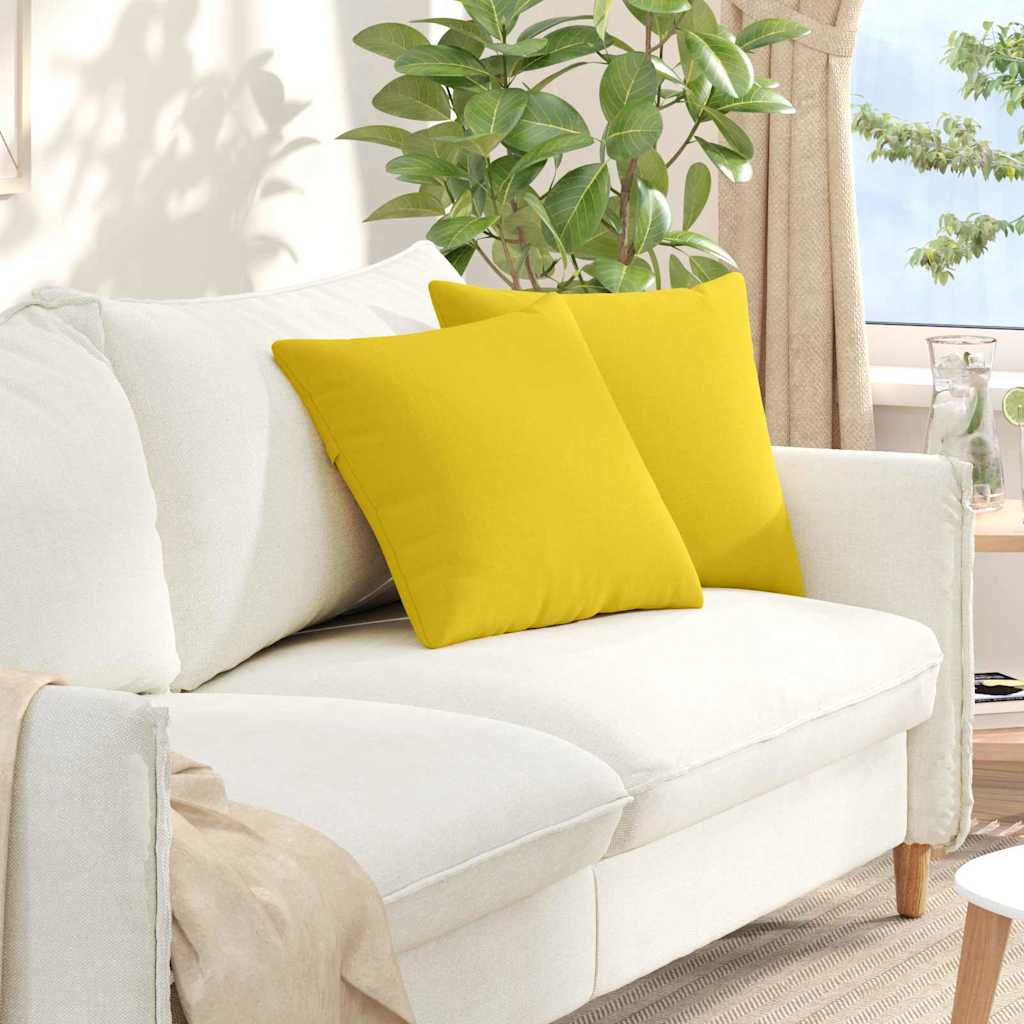 Sofakissen 2 stk. Stoff Helles Gelb 45 x 45 cm