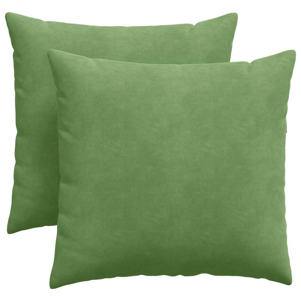Sofakissen 2 pcs Hellgrün 45 x 45 cm Cordstoff